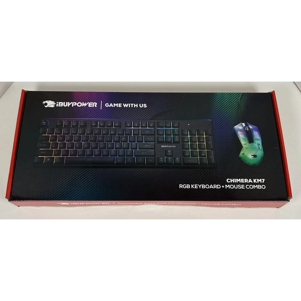 NEW iBUYPOWER Chimera KM7 RGB Gaming Keyboard and Mouse Combo